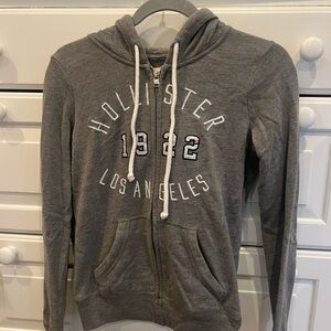 Vintage Y2K hollister gray zip-up hoodie
